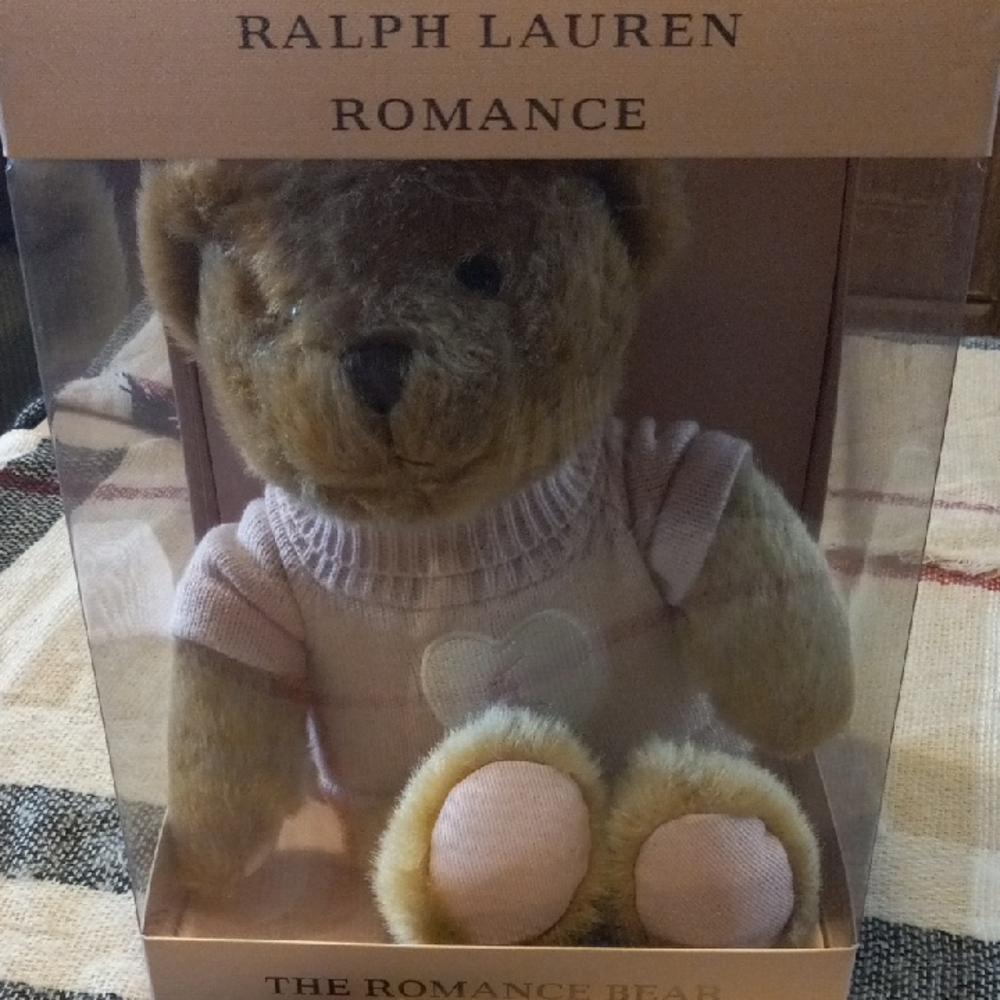 Ralph Lauren Romance Bear with Light Pink Sweater